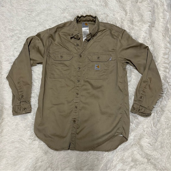 Carhartt Other - Carhartt Men’s Long Sleeve Fire Retardant Button Down Work Shirt
